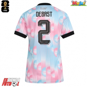 Bélgica Zeno Debast #2 Segunda Equipación Mujer Mundial 2026 Manga Corta